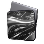Blasen von Silbermetall Laptopschutzhülle (Vorderseite Links)