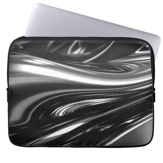 Blasen von Silbermetall Laptopschutzhülle (Vorderseite)