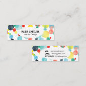 Blasen Watercolor Spots & Dots Circles Mini Visitenkarte (Vorne/Hinten)