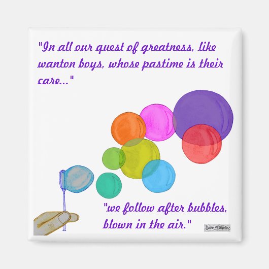 Blasenbläschen (Regenbogen) Magnet (Vorne)