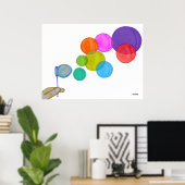 Blasenbläschen (Regenbogen) Poster (Heimbüro)