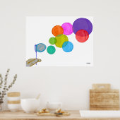 Blasenbläschen (Regenbogen) Poster (Küche)
