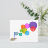 Blasenbläschen (Regenbogen) Postkarte (Stehend Vorderseite)