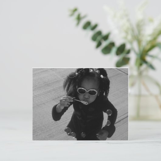 Blasenblasen Postkarte (Stehend Vorderseite)