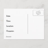 Blasenblasen von Mädchen: Einladung zur Geburtstag (Rückseite)