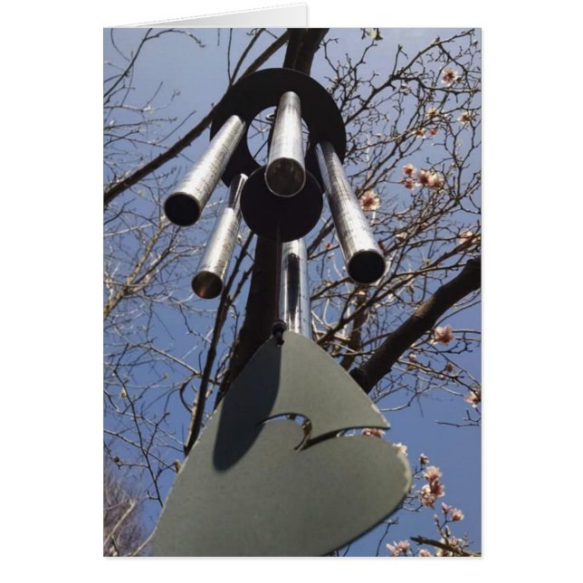 Blasenkarte für Windspiele und Magnolienzweige (Vorne)