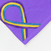 Blasenkrebs-Bewusstseinsband Fleece Blanket (Ecke)