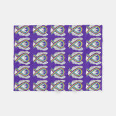 Blasenkrebs-Bewusstseinsband-Fleece-Decken Fleecedecke (Vorderseite (Horizontal))