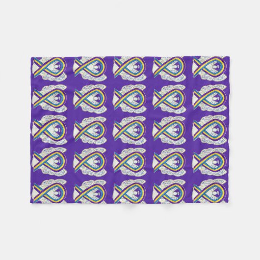 Blasenkrebs-Bewusstseinsband-Fleece-Decken Fleecedecke (Vorderseite (Horizontal))