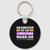 Blasenkrebs-Bewusstseinsgrube eines Kriegers Schlüsselanhänger (Vorderseite)