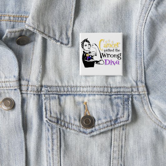 Blasenkrebs hat die falsche Diva gefunden Button (Beispiel)