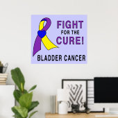 Blasenkrebs: Kampf um die Heilung! Poster (Heimbüro)