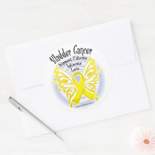 Blasenkrebs-Schmetterling 3 Runder Aufkleber (Umschlag)