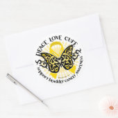 Blasenkrebs-Schmetterlingsstamm Runder Aufkleber (Umschlag)