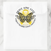 Blasenkrebs-Schmetterlingsstamm Runder Aufkleber (Tasche)