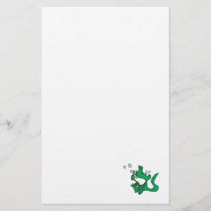 Blasenkrokodil Briefpapier
