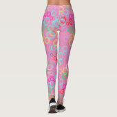Blasenmuster 02.b Pink BG Leggings (Rückseite)