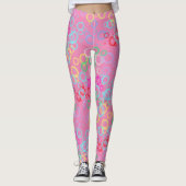 Blasenmuster 02.b Pink BG Leggings (Vorderseite)