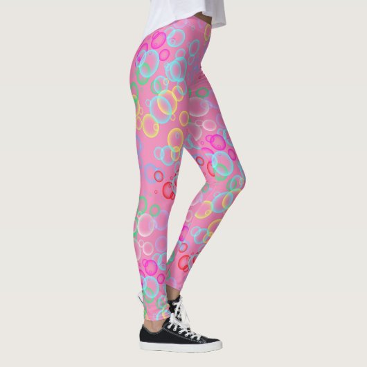 Blasenmuster 02.b Pink BG Leggings (Rechts)