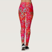 Blasenmuster 02.b Rotes BG Leggings (Rückseite)