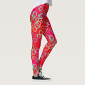 Blasenmuster 02.b Rotes BG Leggings (Rechts)