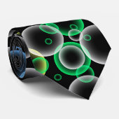 Blasenmuster 02.b Schwarzes BG Krawatte (Gerollt)