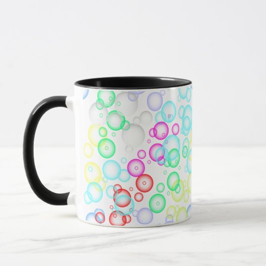 Blasenmuster 02.b Weißes BG Tasse (Links)