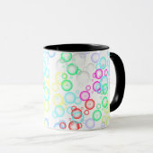 Blasenmuster 02.b Weißes BG Tasse (VorderseiteRechts)