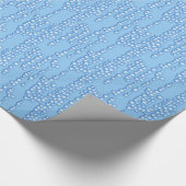 Blasenstrom, hellblaue Farbtöne Geschenkpapier (Ecke)