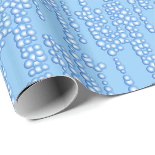 Blasenstrom, hellblaue Farbtöne Geschenkpapier (Rolleneckpunkt)