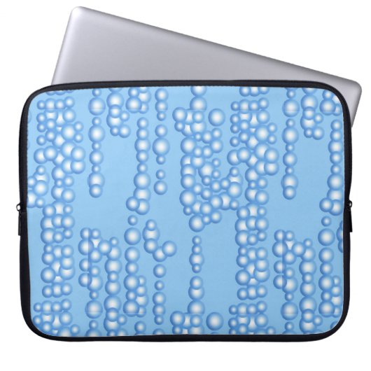 Blasenstrom, hellblaue Farbtöne Laptopschutzhülle (Vorderseite)