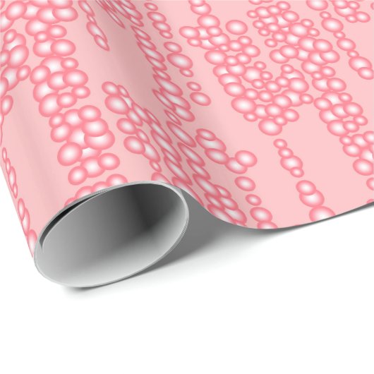 Blasenstrom, Korallenrosa Geschenkpapier (Rolleneckpunkt)