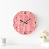 Blasenstrom, Korallenrosa Große Wanduhr (Zuhause)