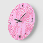 Blasenstrom, pastellrosa große wanduhr (Winkel)