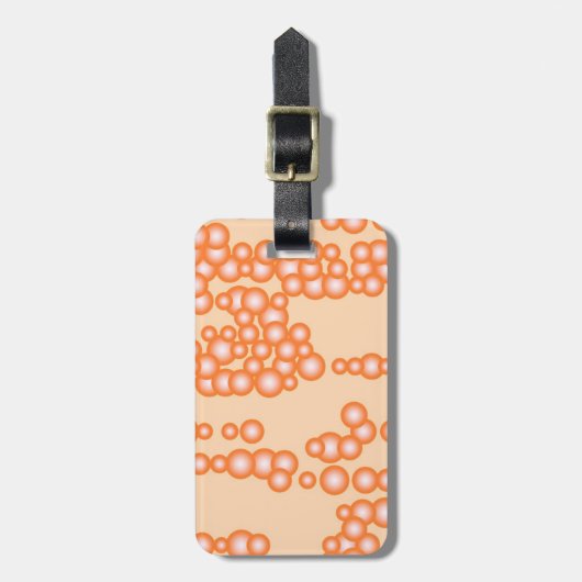 Blasenstrom, Pfirsich Gepäckanhänger (Vorderseite vertikal)