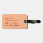 Blasenstrom, Pfirsich Gepäckanhänger (Rückseite horizontal)