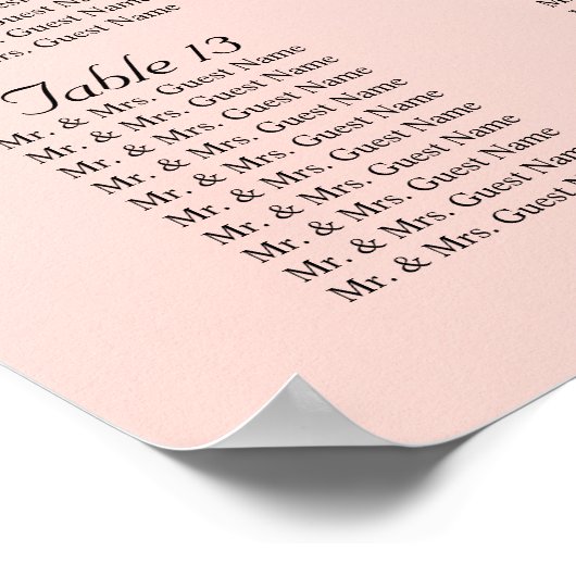 Bläser und Gold-Design - 16 Sitzkarten Poster (Ecke)