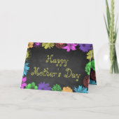Bläserbläschen auf Chalkboard Happy Mother Day Karte (Vorderseite)