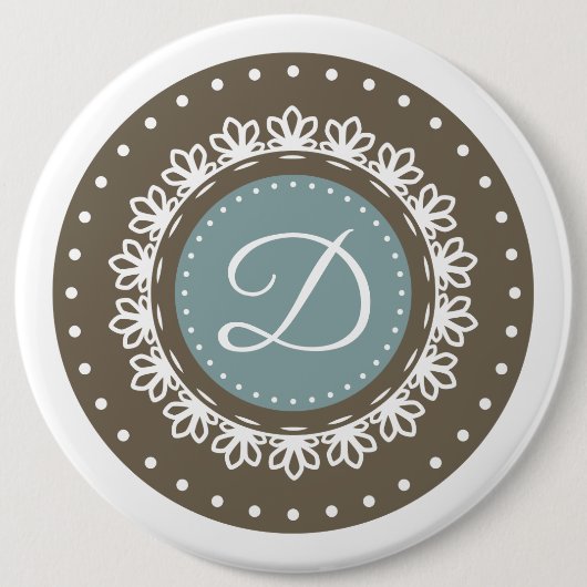 Bläserblau, personalisiertes klassisches Foto Button (Vorderseite)