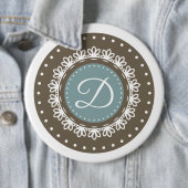 Bläserblau, personalisiertes klassisches Foto Button (Beispiel)