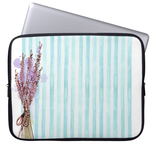 Bläserblauer Pflanze Laptopschutzhülle (Vorderseite)