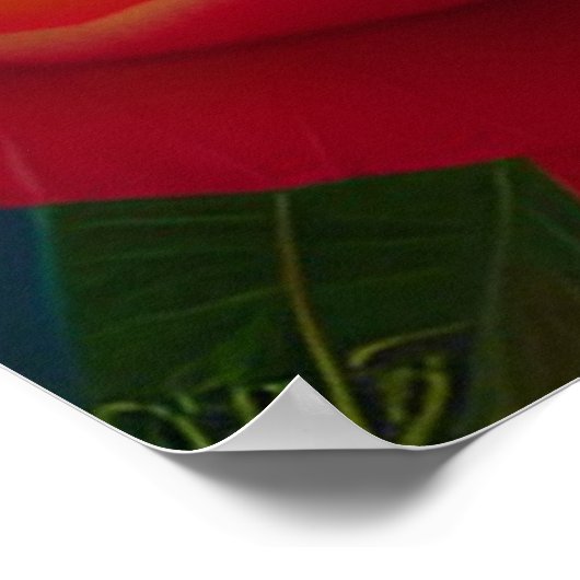 Bläserblaues Gesichtsschminken Poster (Ecke)