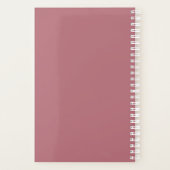 Bläserblüte und Rose Gold Hochzeitsplaner Planer (Rückseite)