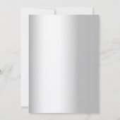 Bläserbogen Silber 25. Hochzeit Einladung (Rückseite)