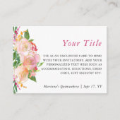 Bläserchisches Rosa und goldene Umrandung Begleitkarte (Vorderseite)