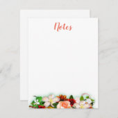 Bläserfarbene Blütenschrift Mitteilungskarte (Vorne/Hinten)