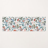 Bläserfarbene, fröhliche blaue Orangen-Blume Yogamatte (Vorderseite (Horizontal))