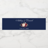 Bläserfarbene Hochzeit Wasserflaschenetikett (Einzelnes Label)