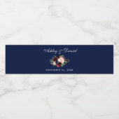 Bläserfarbene Hochzeit Wasserflaschenetikett (Einzelnes Label)