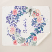 Bläserfarbene, individuell anpassbare Mädchenname Sherpadecke (Vorderseite (Horizontal))